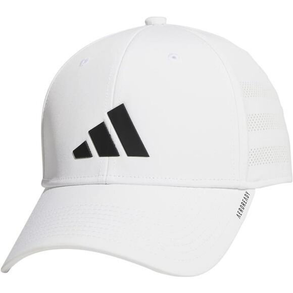 mens stretch fit baseball cap quick dry breathable athletic golf running hat whi - Picture 1 of 7